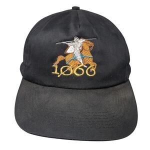 1066 Snapback Hat Black One Size Adjustable Embroidered Beechfield